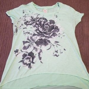 Studded floral accented blouse